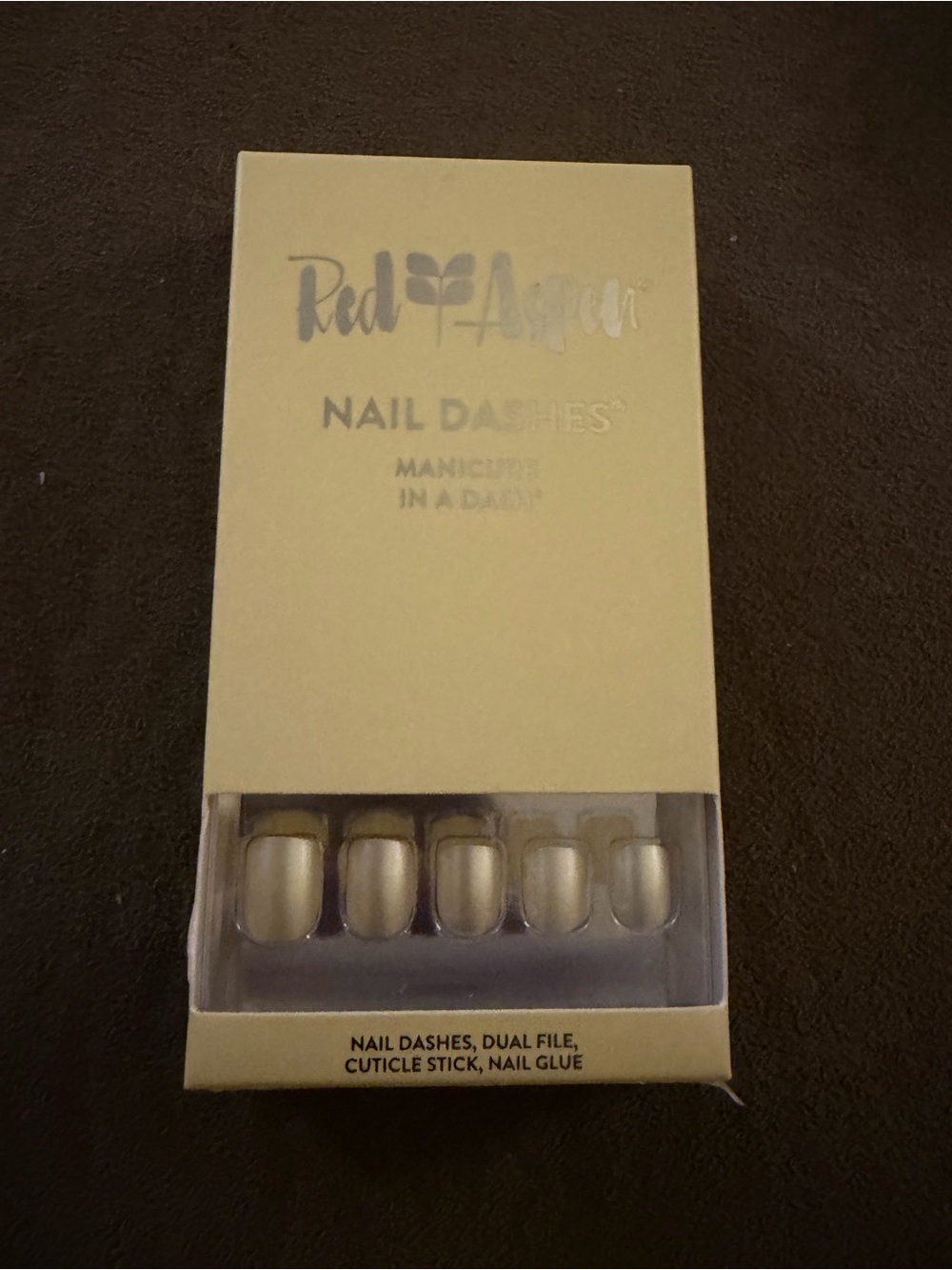 Red Aspen Nail Dashes Press-On Nails — butter yellow shade